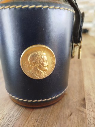 Hucha artesanal cristal ámbar con llave