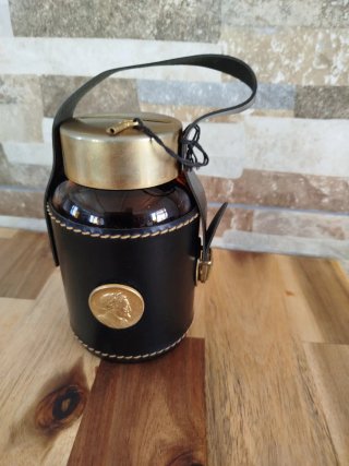 Hucha artesanal cristal ámbar con llave