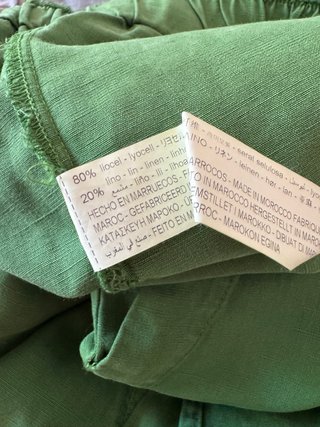 Pantalón Lino Verde Talla L