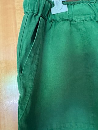 Pantalón Lino Verde Talla L