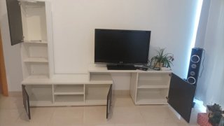*URGE VENTA*Mueble comedor madera blanco/pizarra