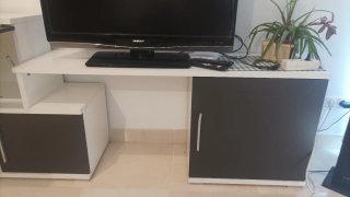 *URGE VENTA*Mueble comedor madera blanco/pizarra