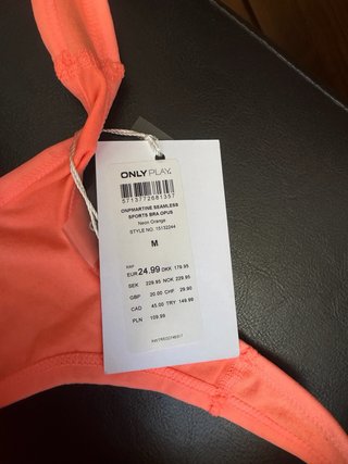 Sujetador deportivo Only naranja fluor