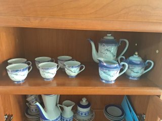 Juego de café de porcelana antigua