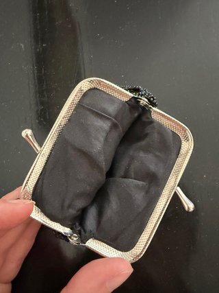 Portamonete Zara nero con perline