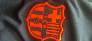 Chándal Barça niño Nike azul y naranja talla S