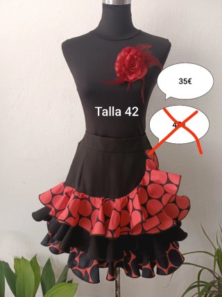 Falda flamenca talla 42