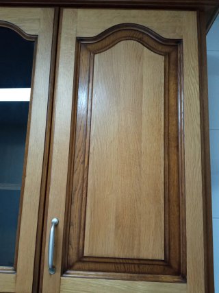 Vitrina de cocina madera y cristal SOLO EN PERSONA