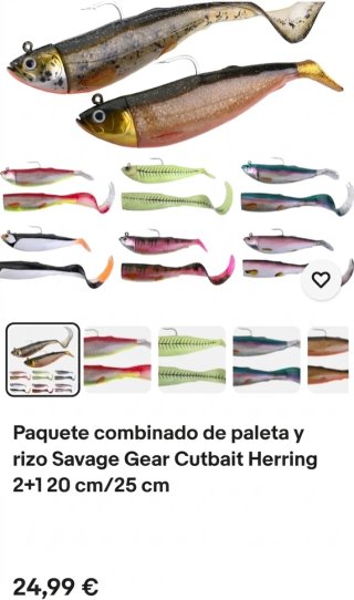 Kit 7 señuelos Savage Gear Cutbait Herring 20cm