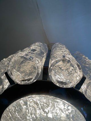 Lampadario Brutalista Vetro Murano Anni '70