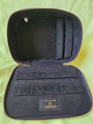 Borsa piccola vintage Chanel portagioie nera