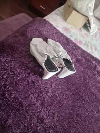 Sandalias Zara tacón blancas talla 37