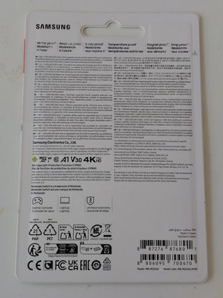 Tarjeta MicroSD Express Samsung 256GB Switch 2