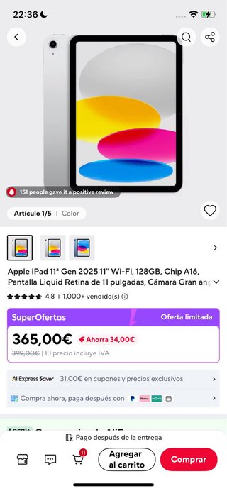 Apple iPad 11ª Gen 2025
