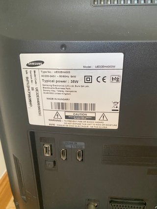 Televisión Samsung Negra Usada