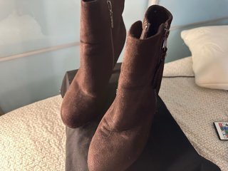 Botines de Ante Marrones Tacon Aguja