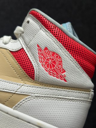 Nike Jordan 1 Mid Azzurro Bianco Beige Rosso 41