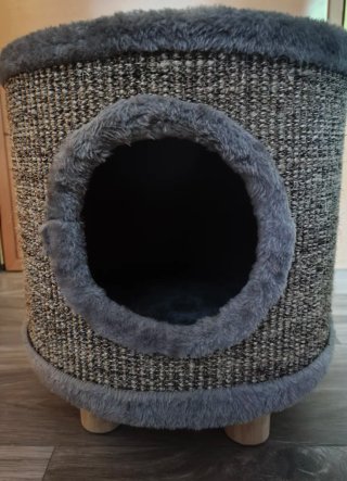 Rascador Cama Nido para Gatos Beige/Gris