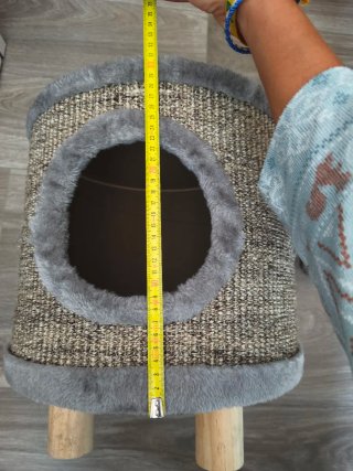 Rascador Cama Nido para Gatos Beige/Gris