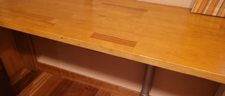 Escritorio esquinero y cajonera  madera de pino