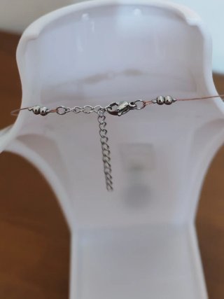 Collana con Agata su filo d'acciaio