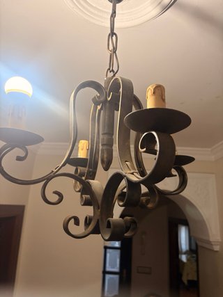Lámparas de forja y cristal