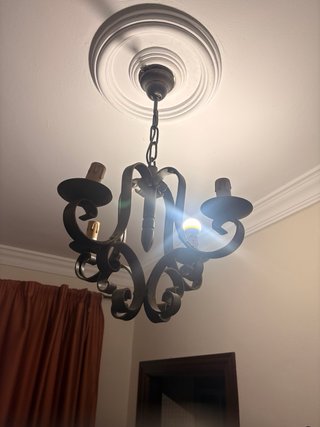 Lámparas de forja y cristal