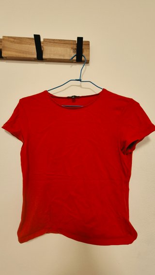 Camiseta Massimo Dutti Algodón Roja Talla M