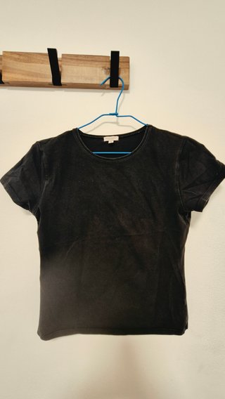 Camiseta Massimo Dutti Algodón Negra Talla M