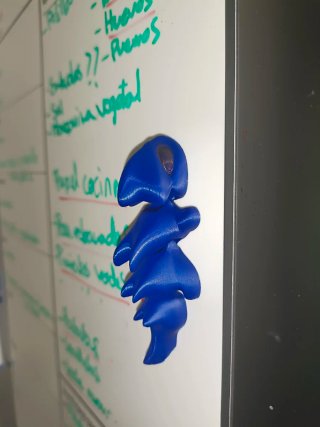 Dragón articulado imantado azul