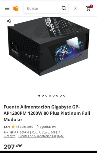Fuente Alimentación Gigabyte GP-AP1200PM 1200W