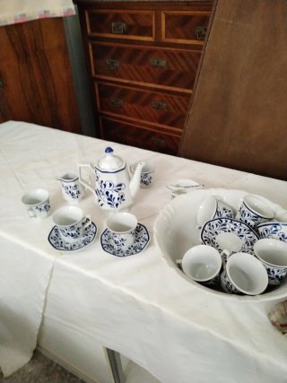 Juego de café de porcelana 10 piezas