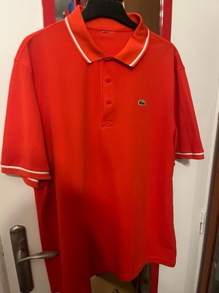 Polo Lacoste Naranja Manga Corta