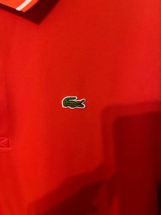 Polo Lacoste Naranja Manga Corta