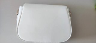 Pochette gufo rosa e bianca