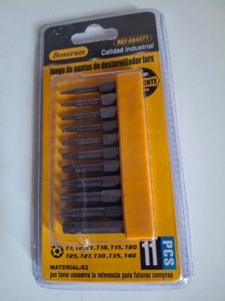 Juego Puntas Destornillador Torx Bossram 11 Pcs