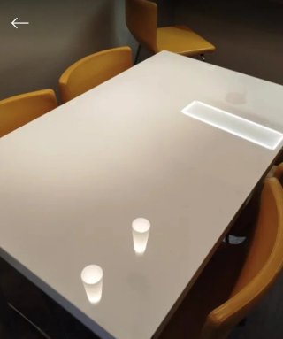 Mesa de cocina rectangular cristal  blanco
