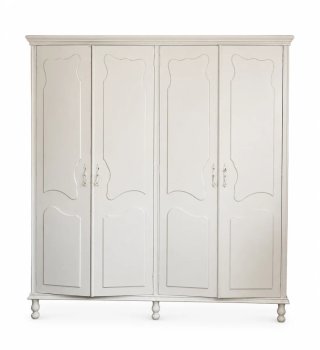 Armario 4 puertas blanco roto madera
