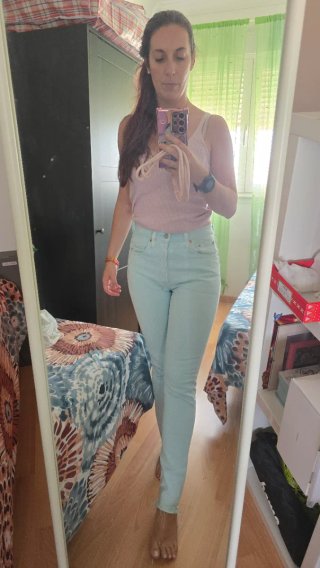 Levi's 501 turquesa talla 25