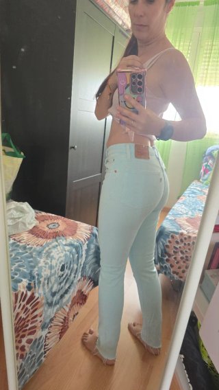 Levi's 501 turquesa talla 25