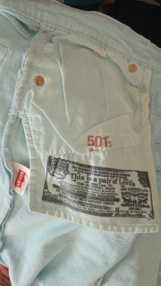 Levi's 501 turquesa talla 25