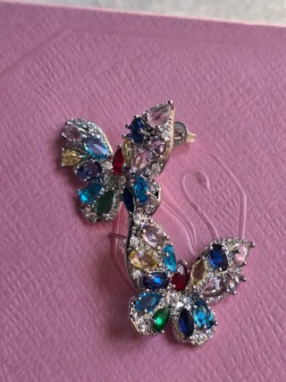 Pendientes Mariposa Multicolor estilo Swarovski