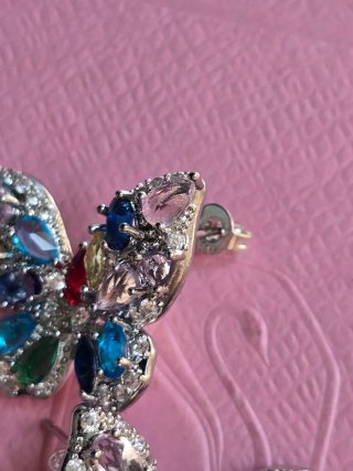 Pendientes Mariposa Multicolor estilo Swarovski