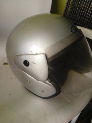 Casco Moto Gris Talla Pequeña