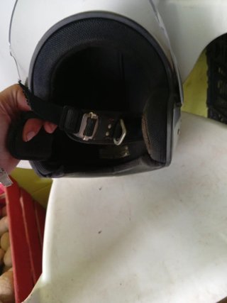 Casco Moto Gris Talla Pequeña