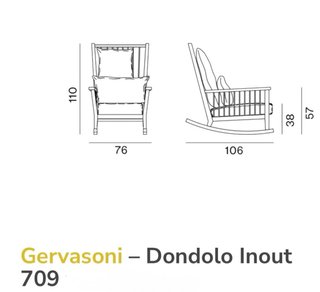 Sedia a dondolo Gervasoni InOut