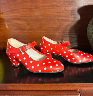 Zapatos Flamenco Rojos Lunares Áfrico lucena