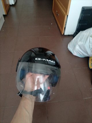 Casco Moto G-MAC Negro con Visera
