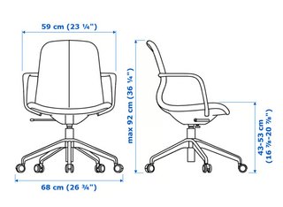 Silla de oficina IKEA LANGFJALL Beige/Negro