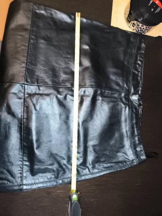 Falda midi piel negra GAP Talla 8